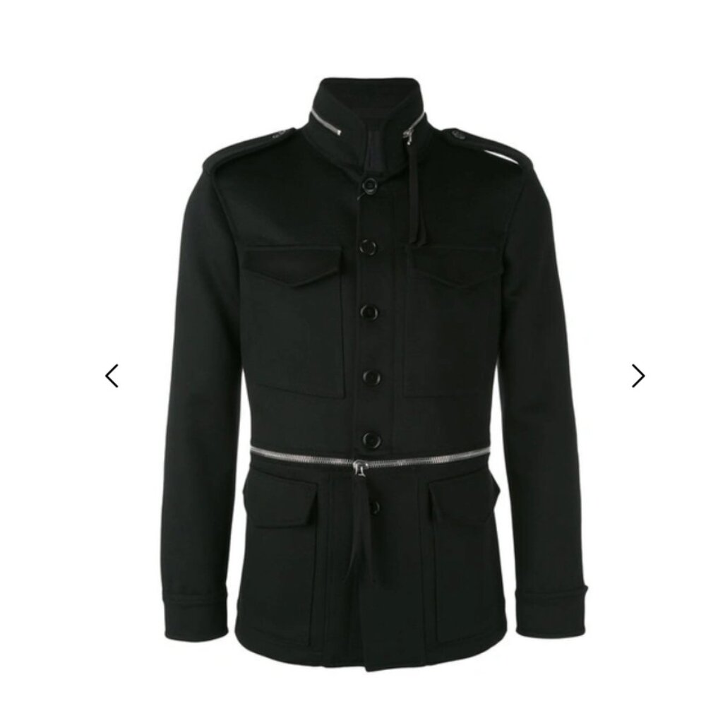 Wool & Cashmere Field Jacket W/ Zips In Black